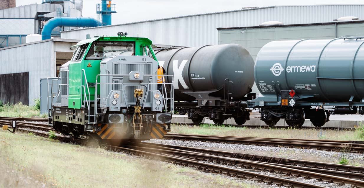 Lokomotive und Wagons